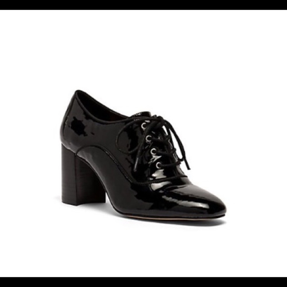 Envy Heeled Patent Leather Oxfords